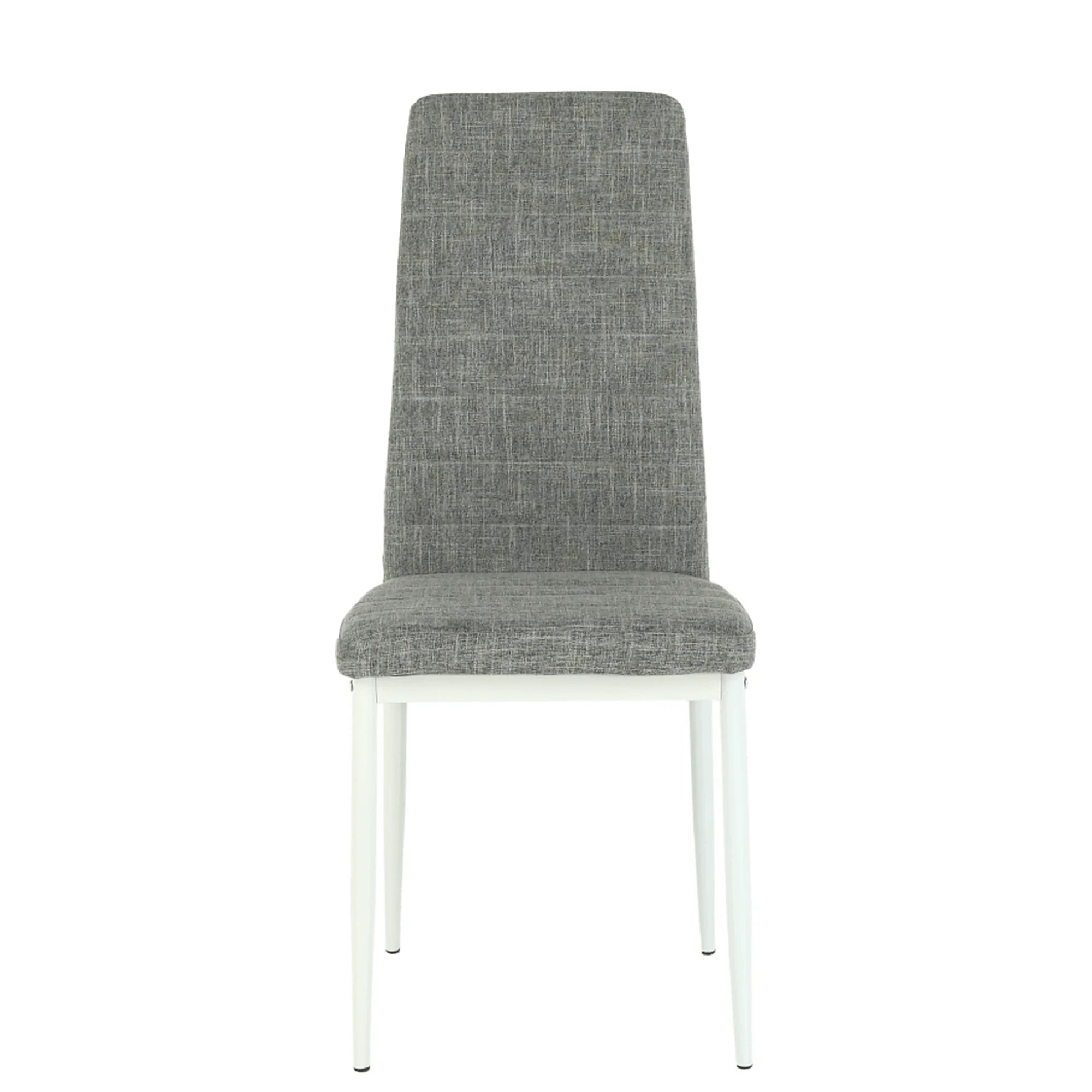Scaun COLETA NOVA, gri/alb, textil/metal, 41x49x96 cm