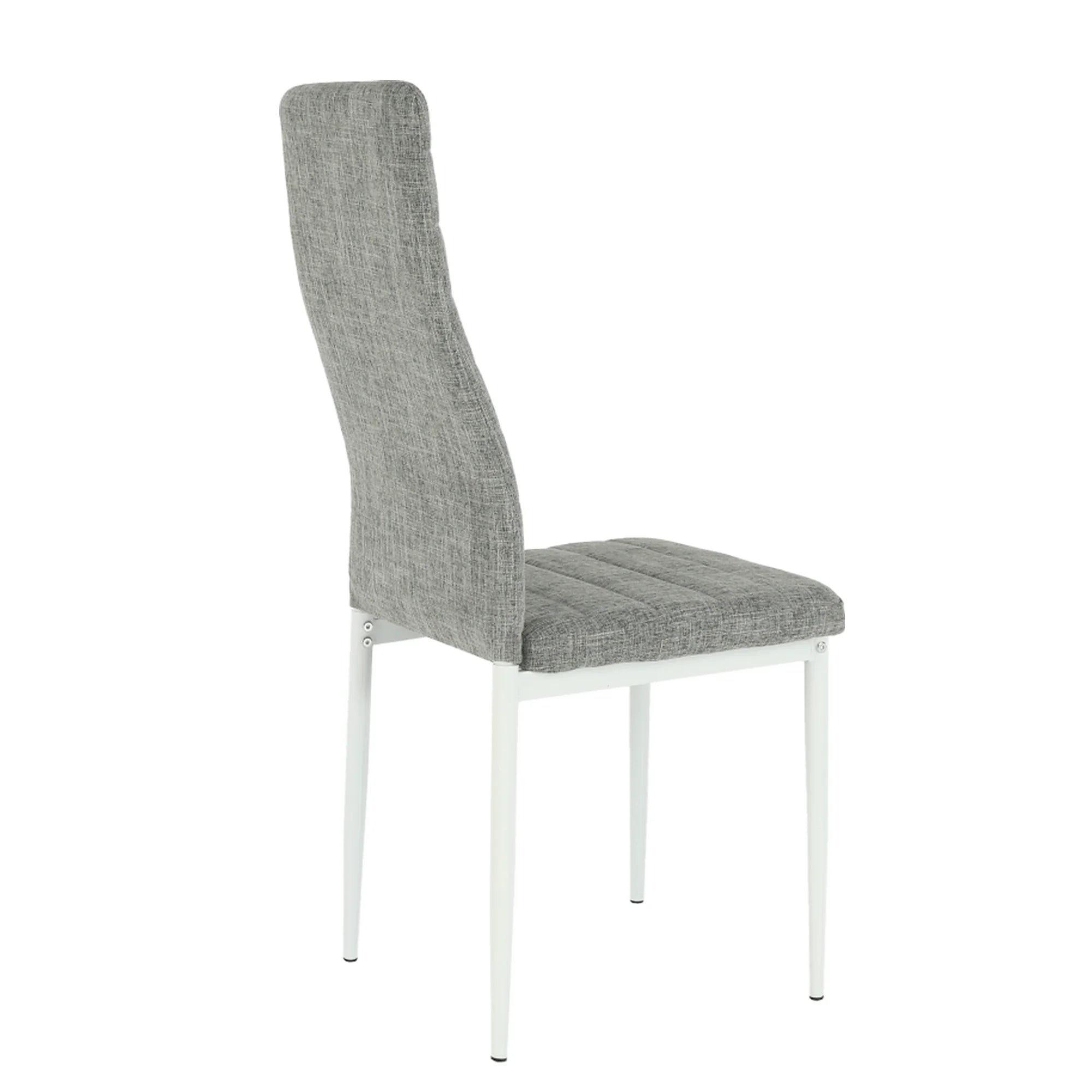 Scaun COLETA NOVA, gri/alb, textil/metal, 41x49x96 cm