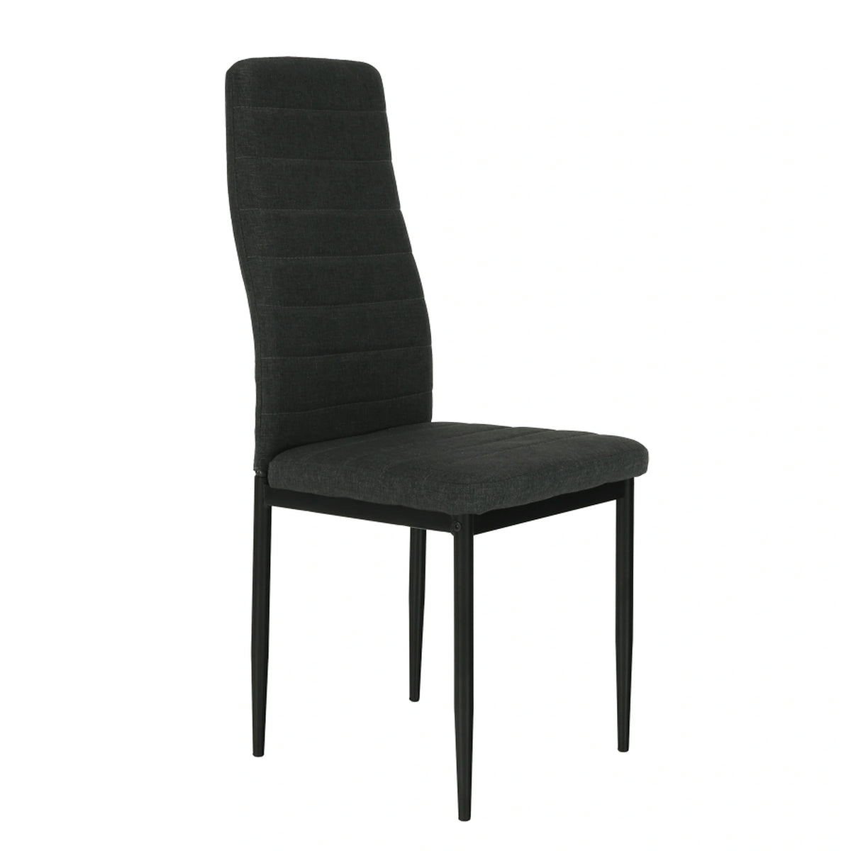 Scaun COLETA NOVA, gri inchis/negru, textil/metal, 41x49x96 cm