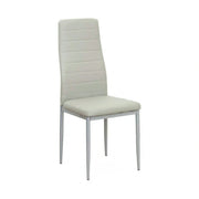 Scaun COLETA NOVA, gri, piele ecologica/metal, 41x49x96 cm