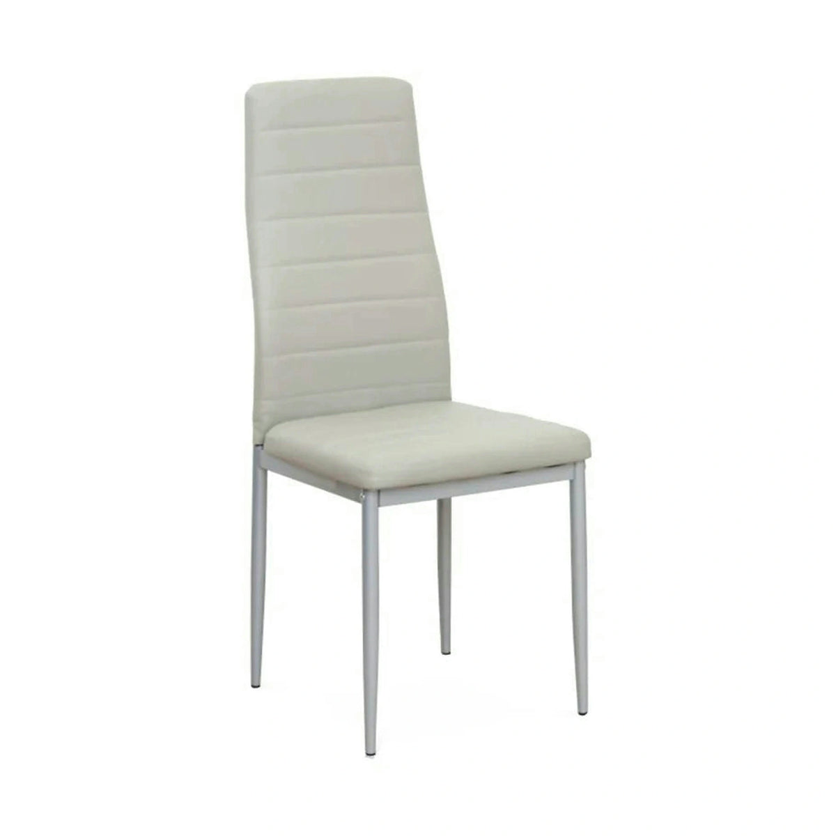 Scaun COLETA NOVA, gri, piele ecologica/metal, 41x49x96 cm