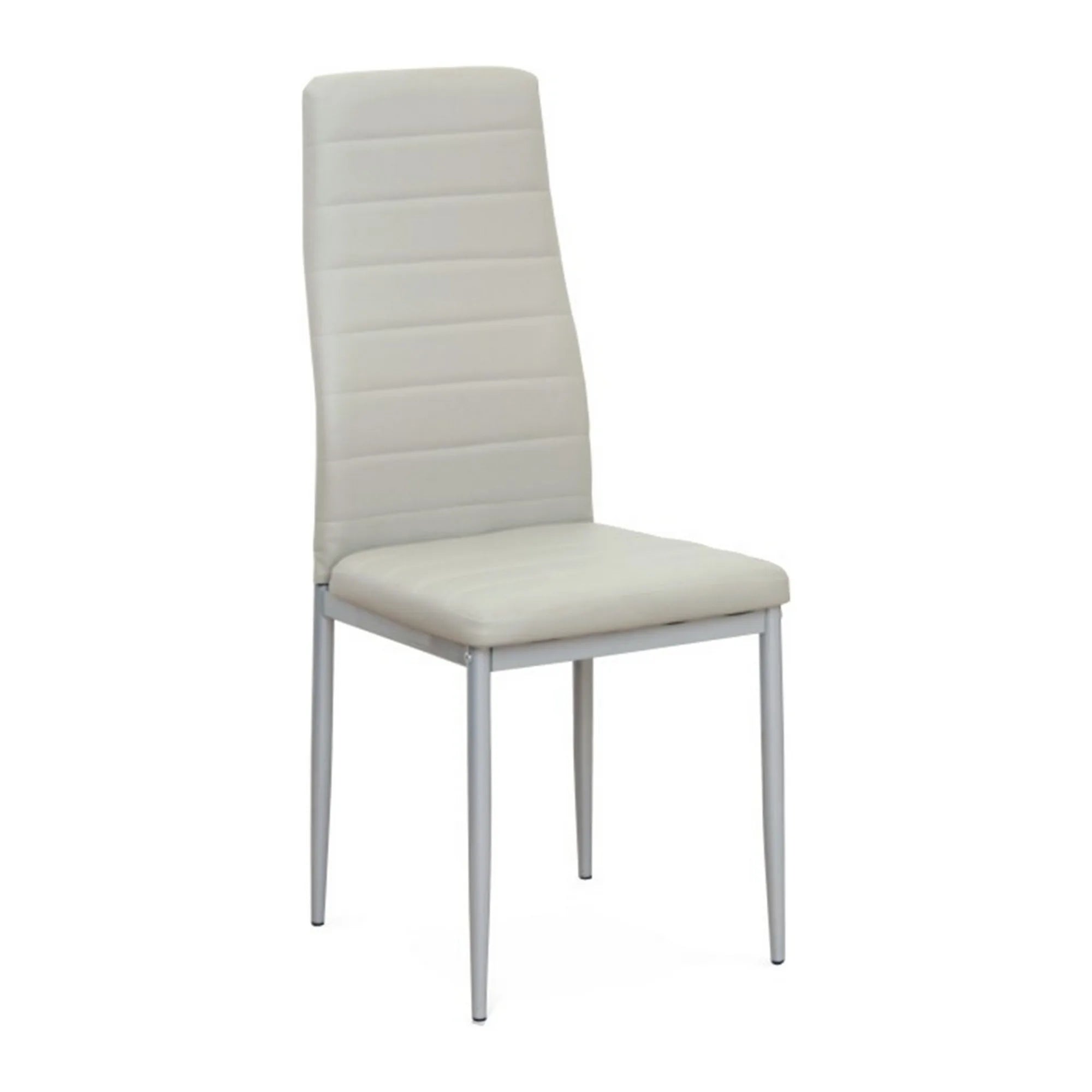 Scaun COLETA NOVA, gri, piele ecologica/metal, 41x49x96 cm