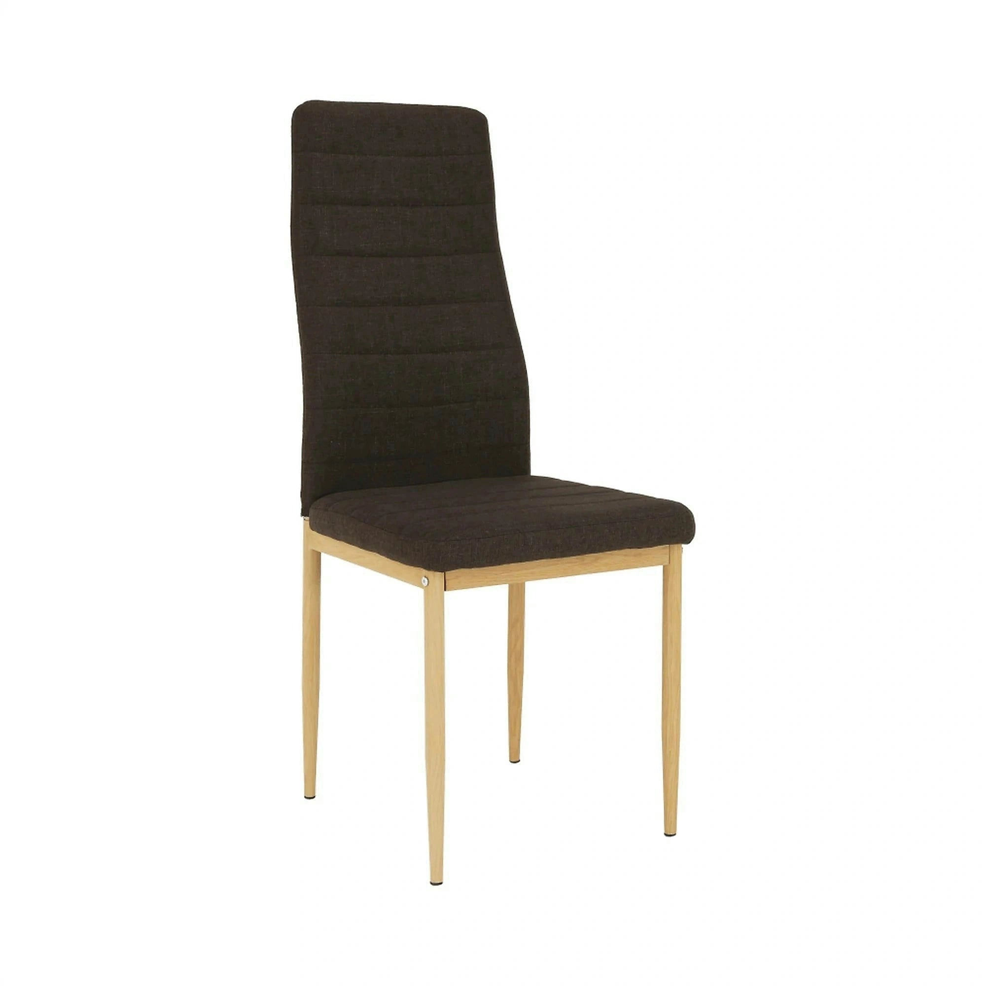 Scaun COLETA NOVA, maro inchis/fag, textil/metal, 41x49x96 cm