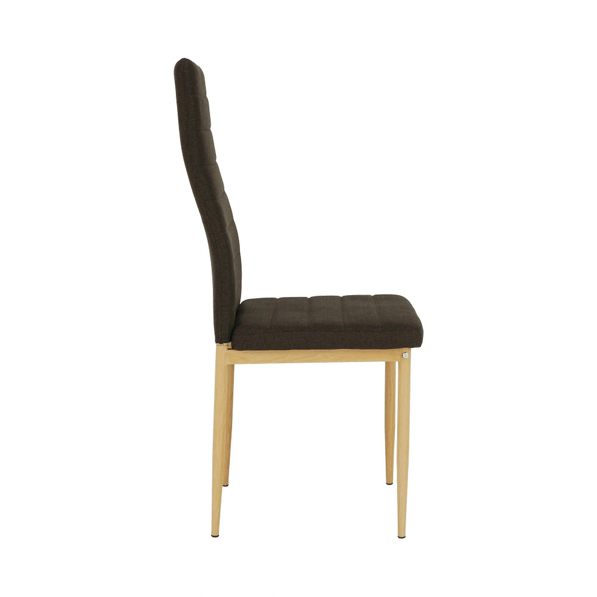 Scaun COLETA NOVA, maro inchis/fag, textil/metal, 41x49x96 cm