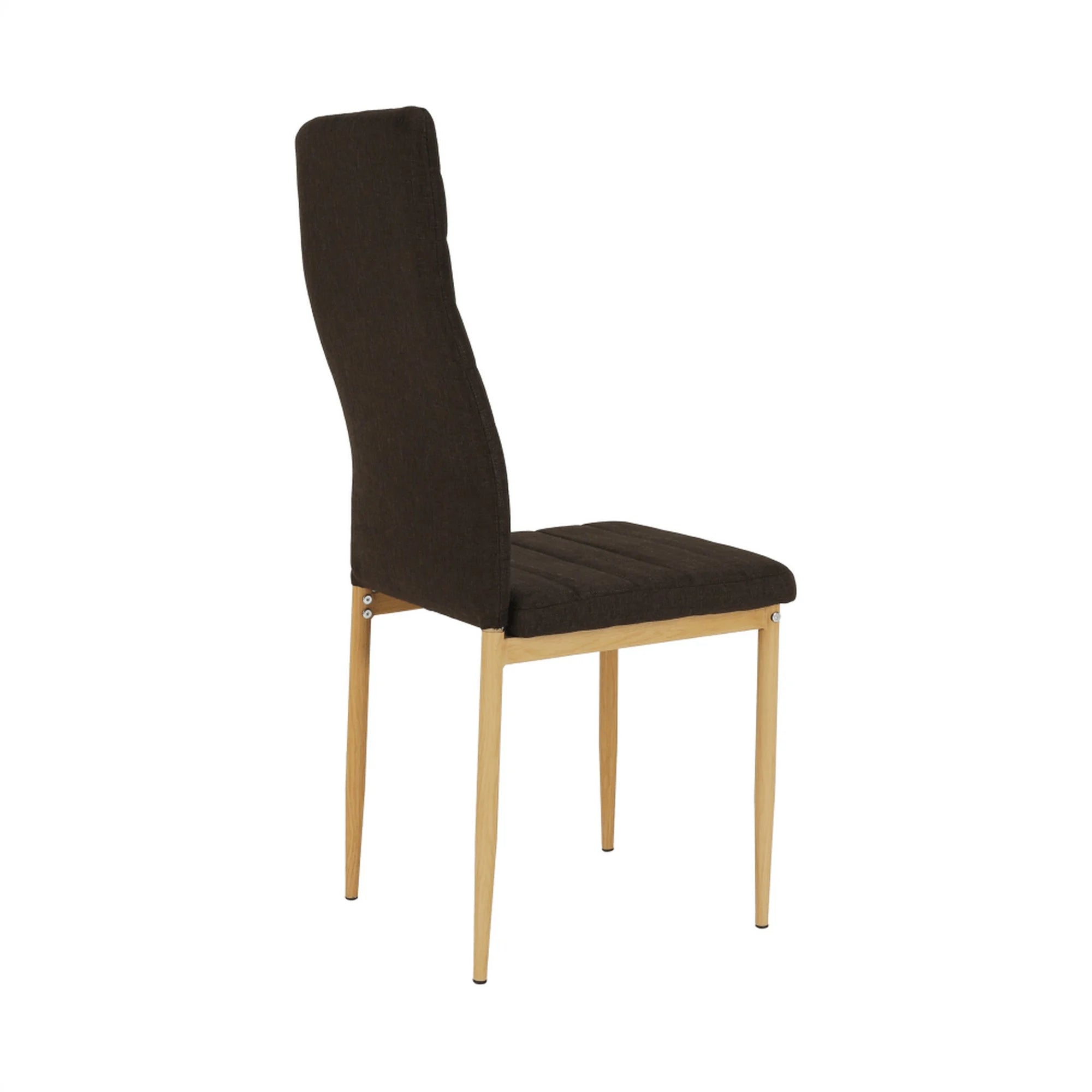 Scaun COLETA NOVA, maro inchis/fag, textil/metal, 41x49x96 cm