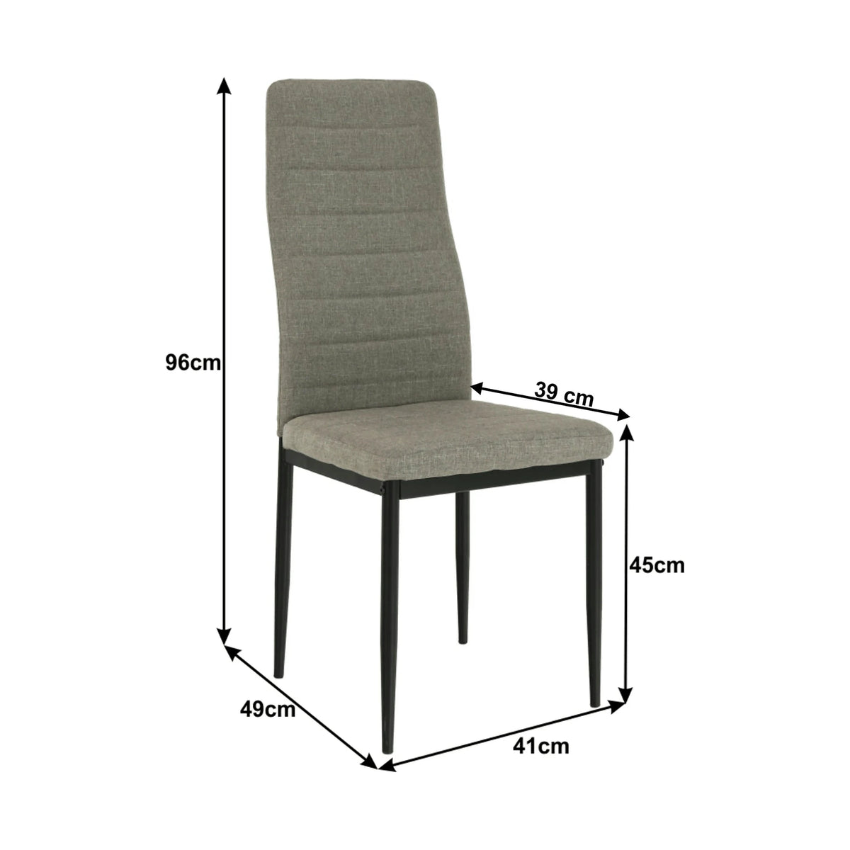 Scaun COLETA NOVA, maro/negru, textil/metal, 41x49x96 cm