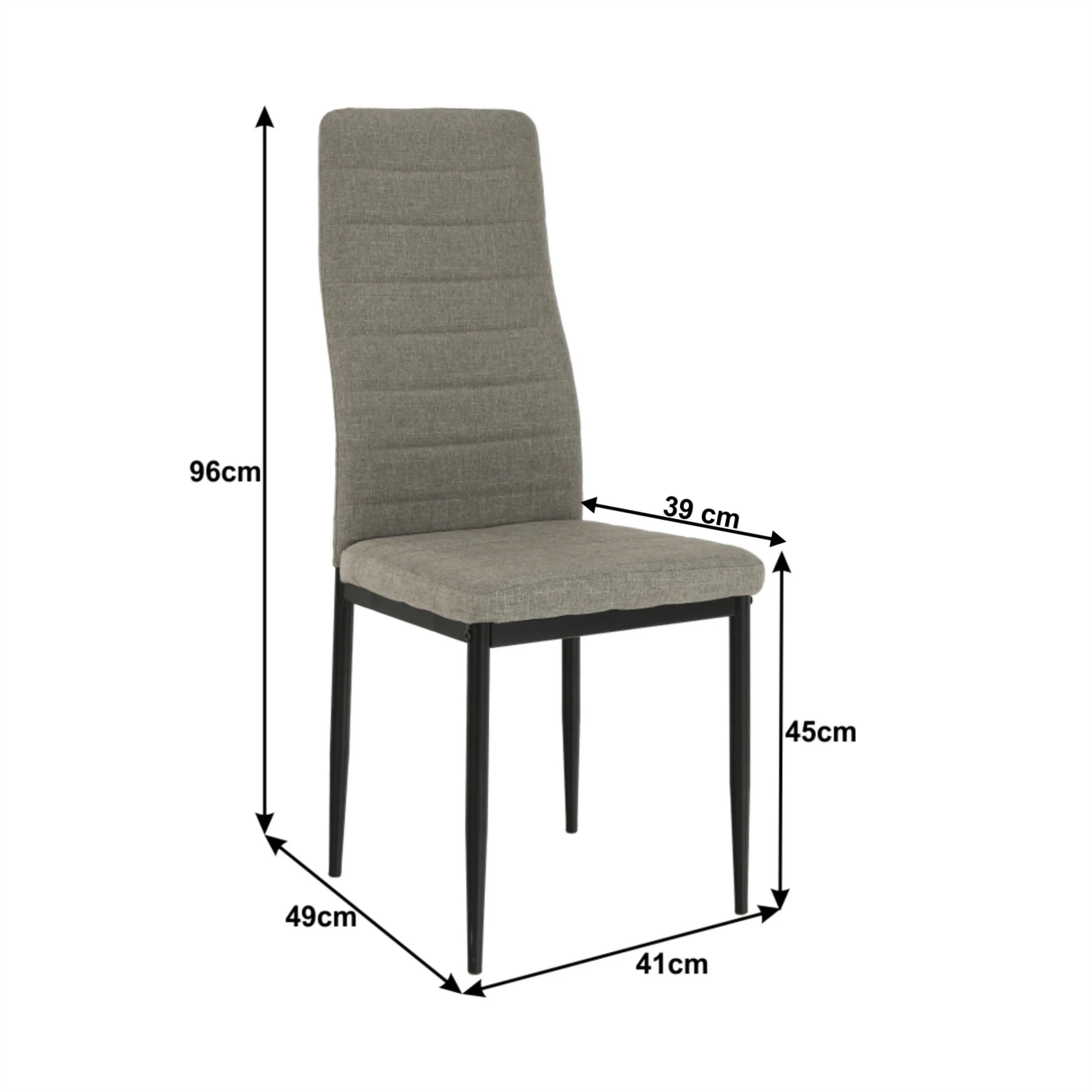 Scaun COLETA NOVA, maro/negru, textil/metal, 41x49x96 cm