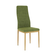 Scaun COLETA NOVA, verde/fag, stofa clasica/metal, 41x49x96 cm