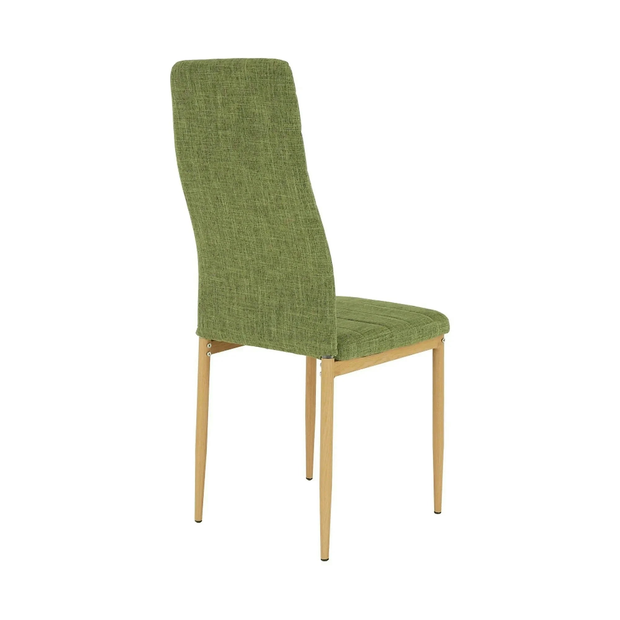 Scaun COLETA NOVA, verde/fag, stofa clasica/metal, 41x49x96 cm