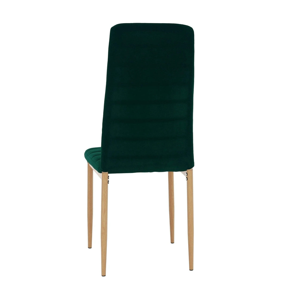 Scaun COLETA NOVA, verde smarald/stejar, stofa catifelata/metal, 41x49x96 cm