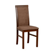 Scaun COMO, maro/nuc, stofa clasica/lemn, 43x51x92 cm