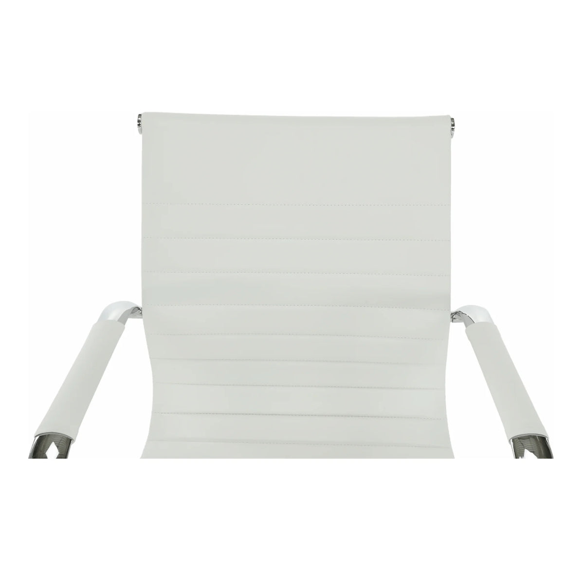 Scaun conferinta AZURE 2 NEW TYP 2, piele ecologica/metal, alb, 54.5x62.5x90.5 cm