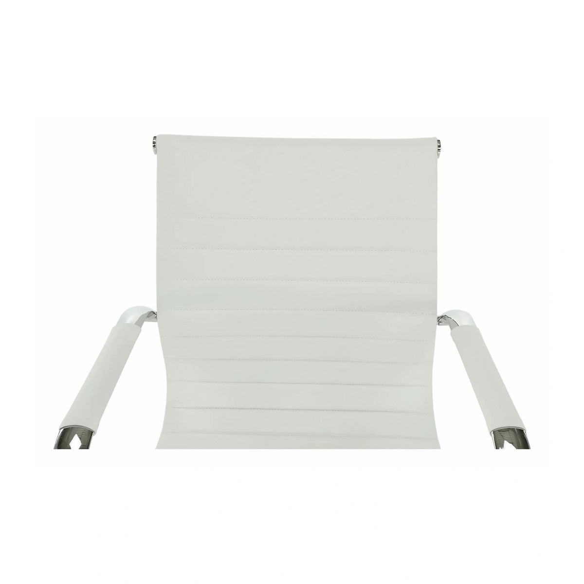 Scaun conferinta AZURE 2 NEW TYP 2, piele ecologica/metal, alb, 54.5x62.5x90.5 cm