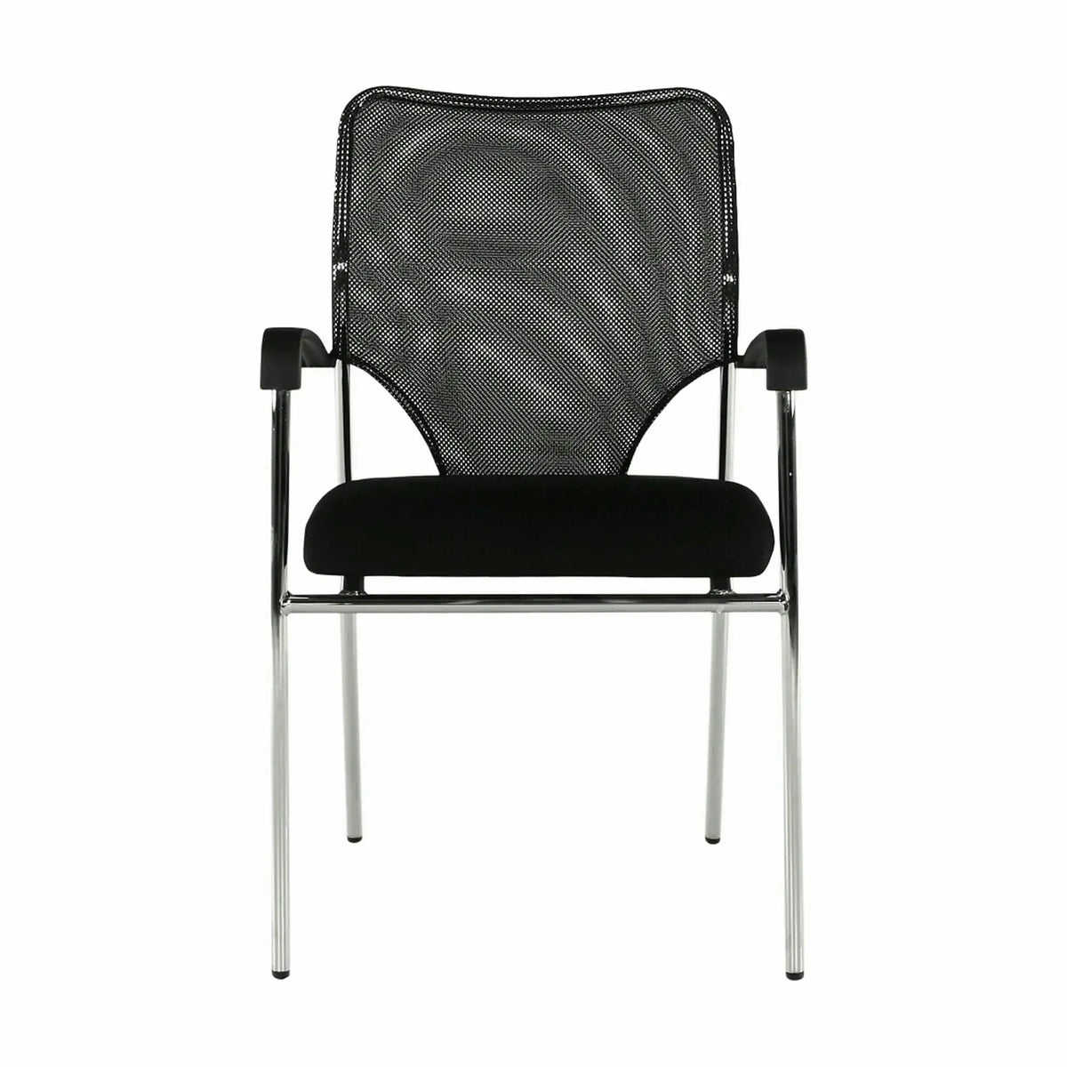 Scaun conferinta UMUT, negru/crom, plasa/metal, 54x56x82 cm