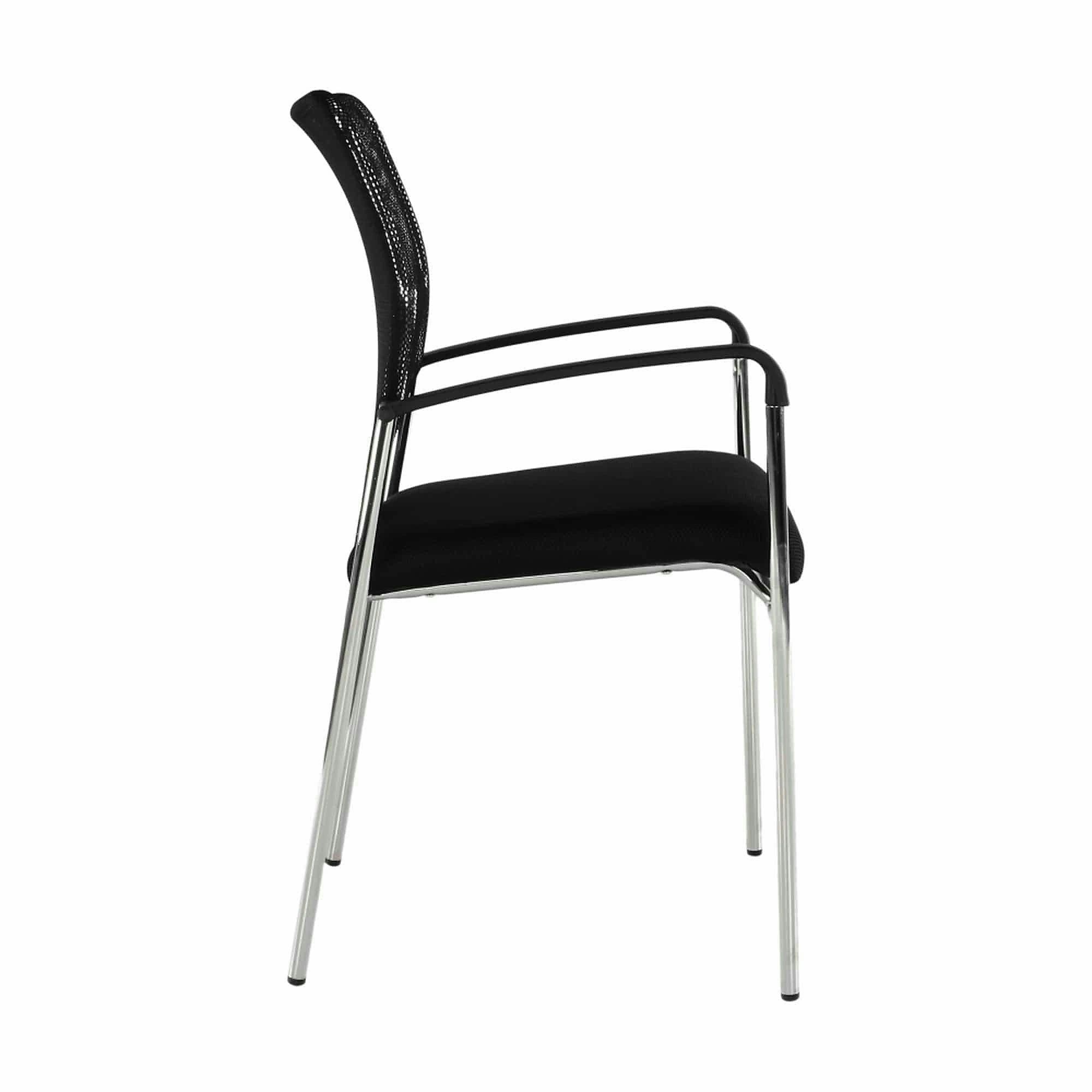 Scaun conferinta UMUT, negru/crom, plasa/metal, 54x56x82 cm