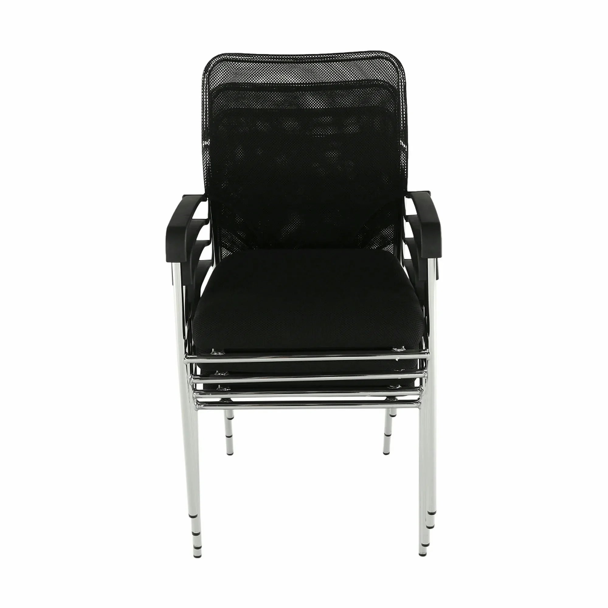 Scaun conferinta UMUT, negru/crom, plasa/metal, 54x56x82 cm