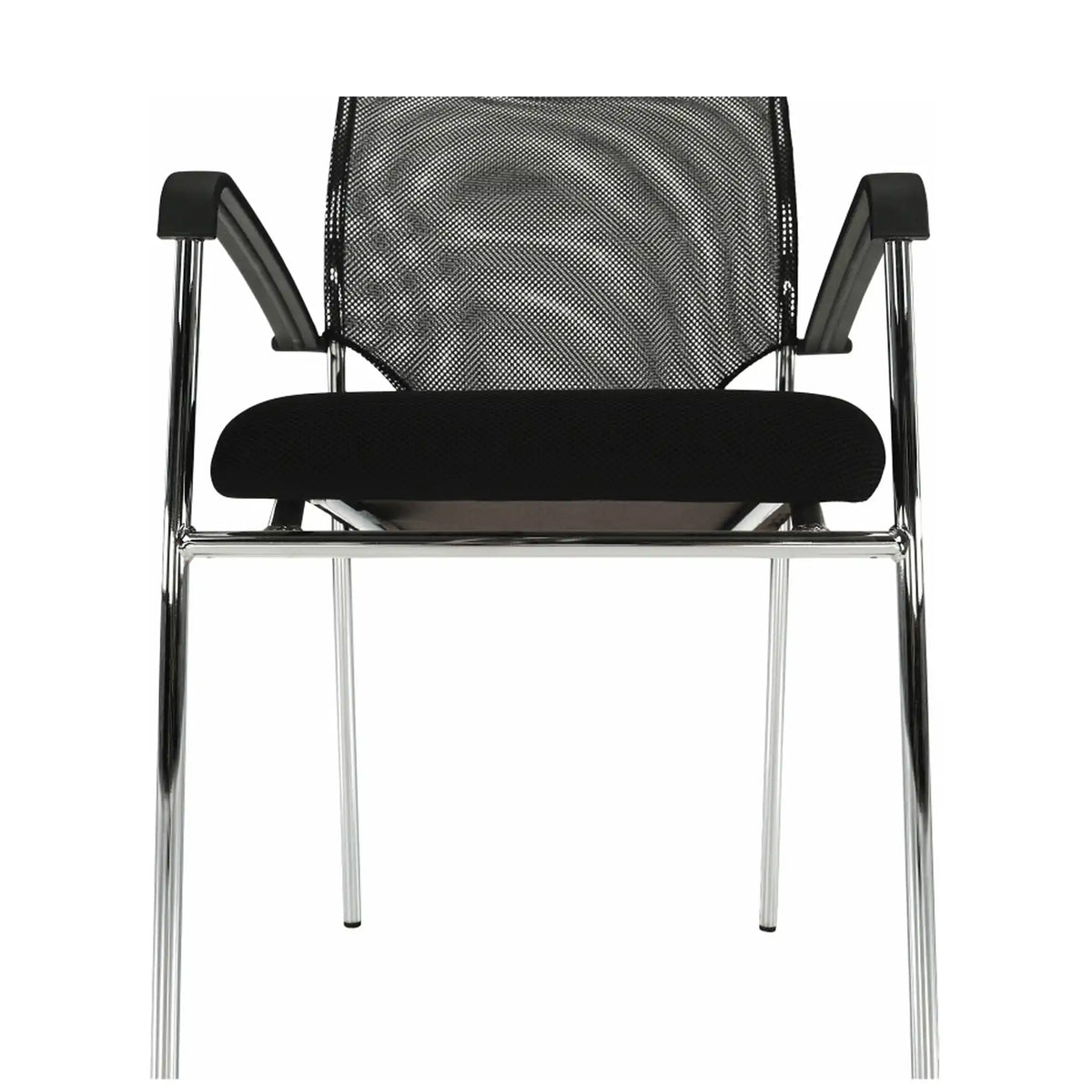 Scaun conferinta UMUT, negru/crom, plasa/metal, 54x56x82 cm