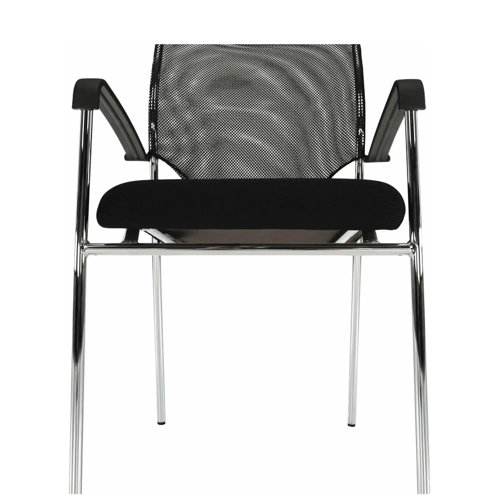 Scaun conferinta UMUT, negru/crom, plasa/metal, 54x56x82 cm