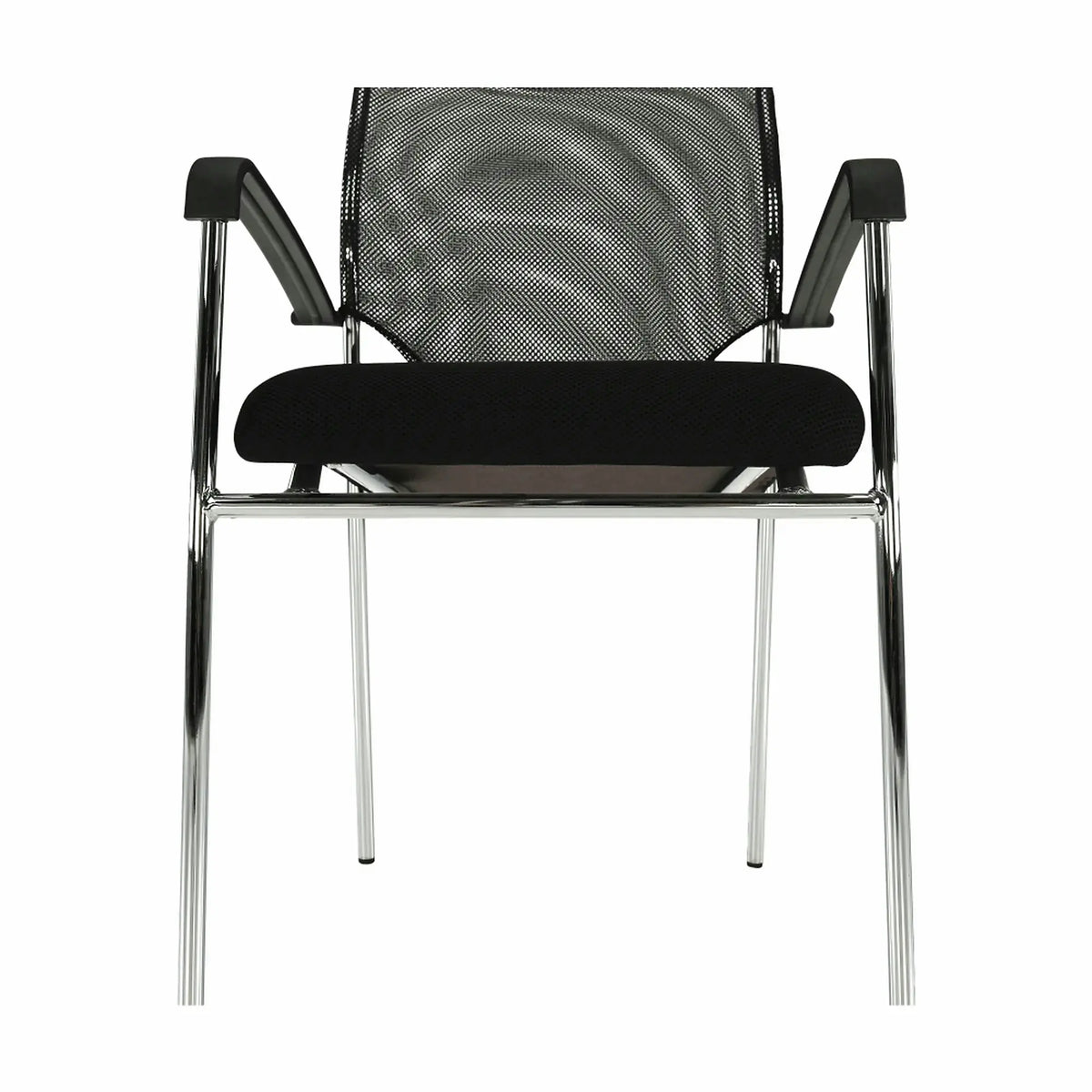 Scaun conferinta UMUT, negru/crom, plasa/metal, 54x56x82 cm