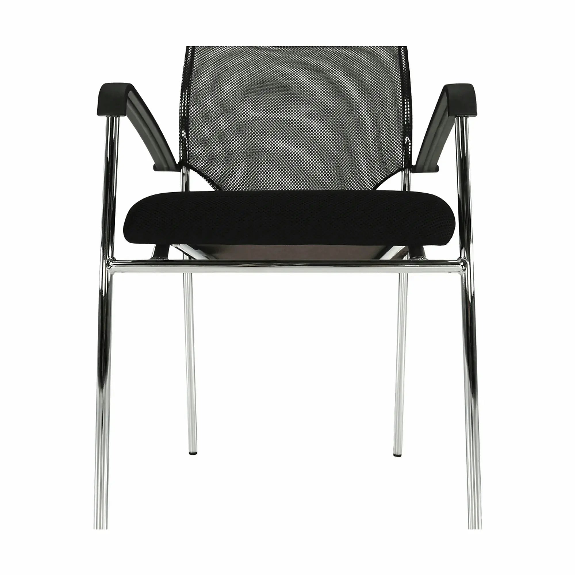 Scaun conferinta UMUT, negru/crom, plasa/metal, 54x56x82 cm