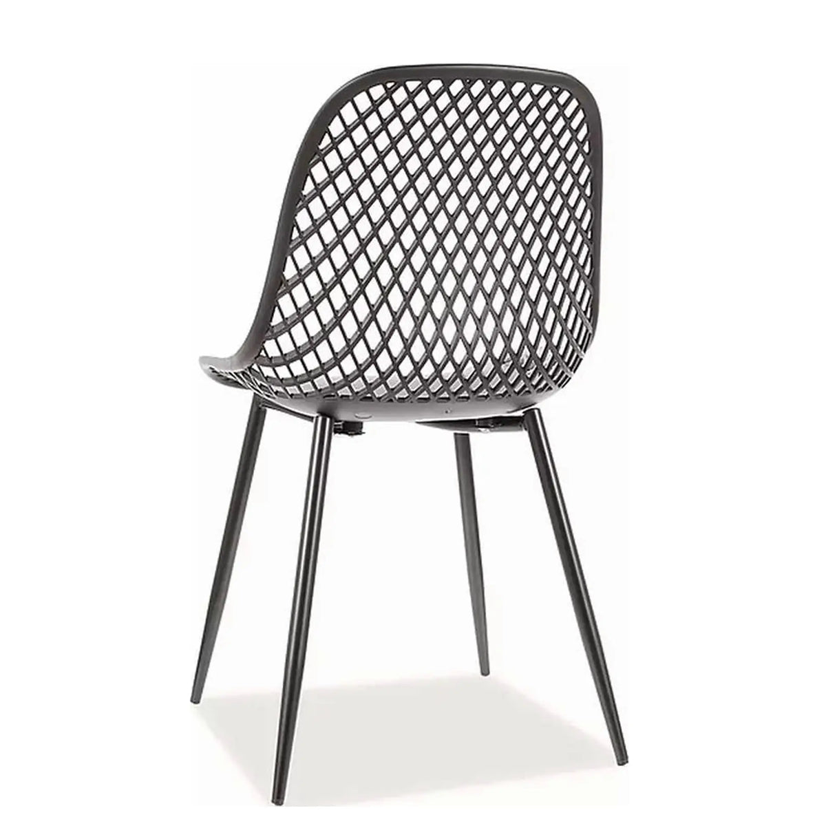 Scaun Corral A, negru, polipropilena/metal, 46x44x75 cm