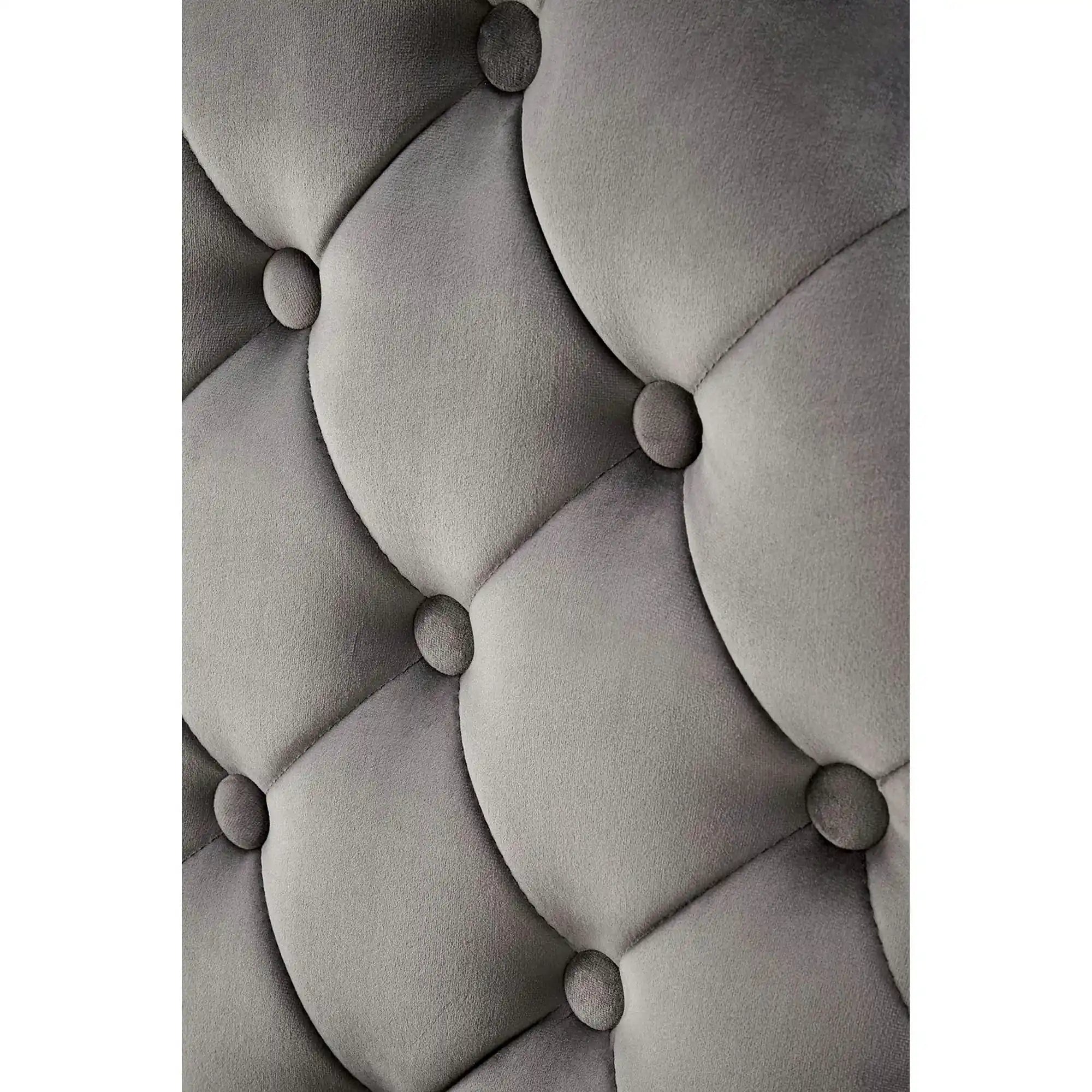Scaun cromat K555, gri/argintiu, stofa catifelata/metal, 48x52x96 cm