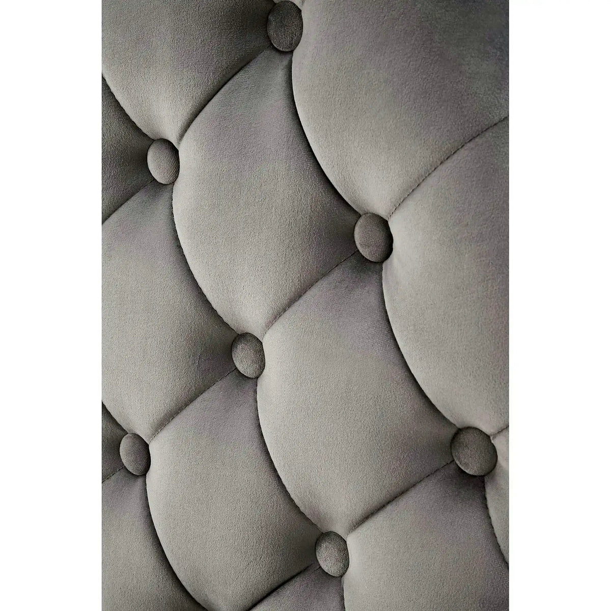 Scaun cromat K555, gri/argintiu, stofa catifelata/metal, 48x52x96 cm