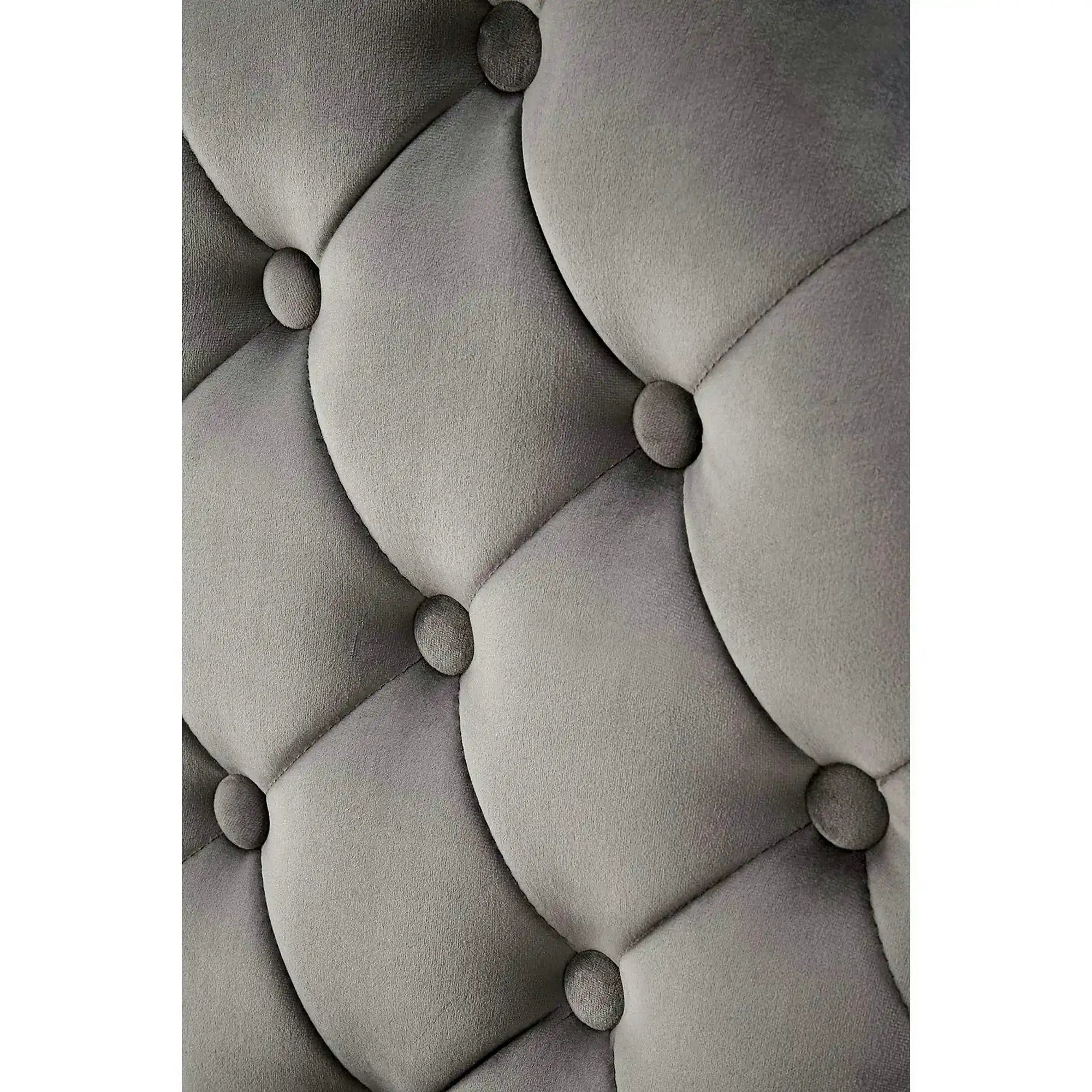 Scaun cromat K555, gri/argintiu, stofa catifelata/metal, 48x52x96 cm