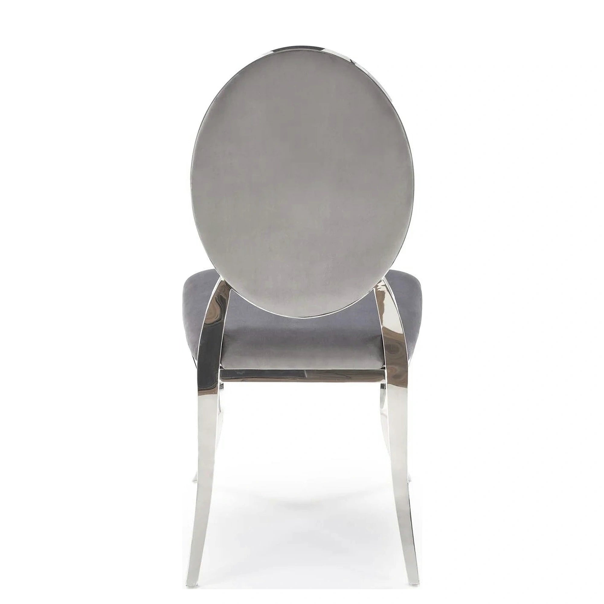 Scaun cromat K555, gri/argintiu, stofa catifelata/metal, 48x52x96 cm