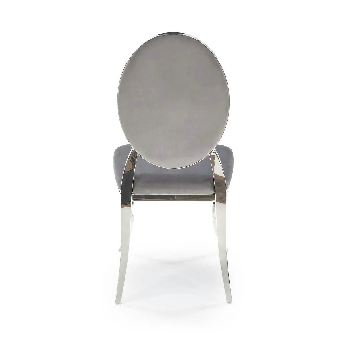 Scaun cromat K555, gri/argintiu, stofa catifelata/metal, 48x52x96 cm