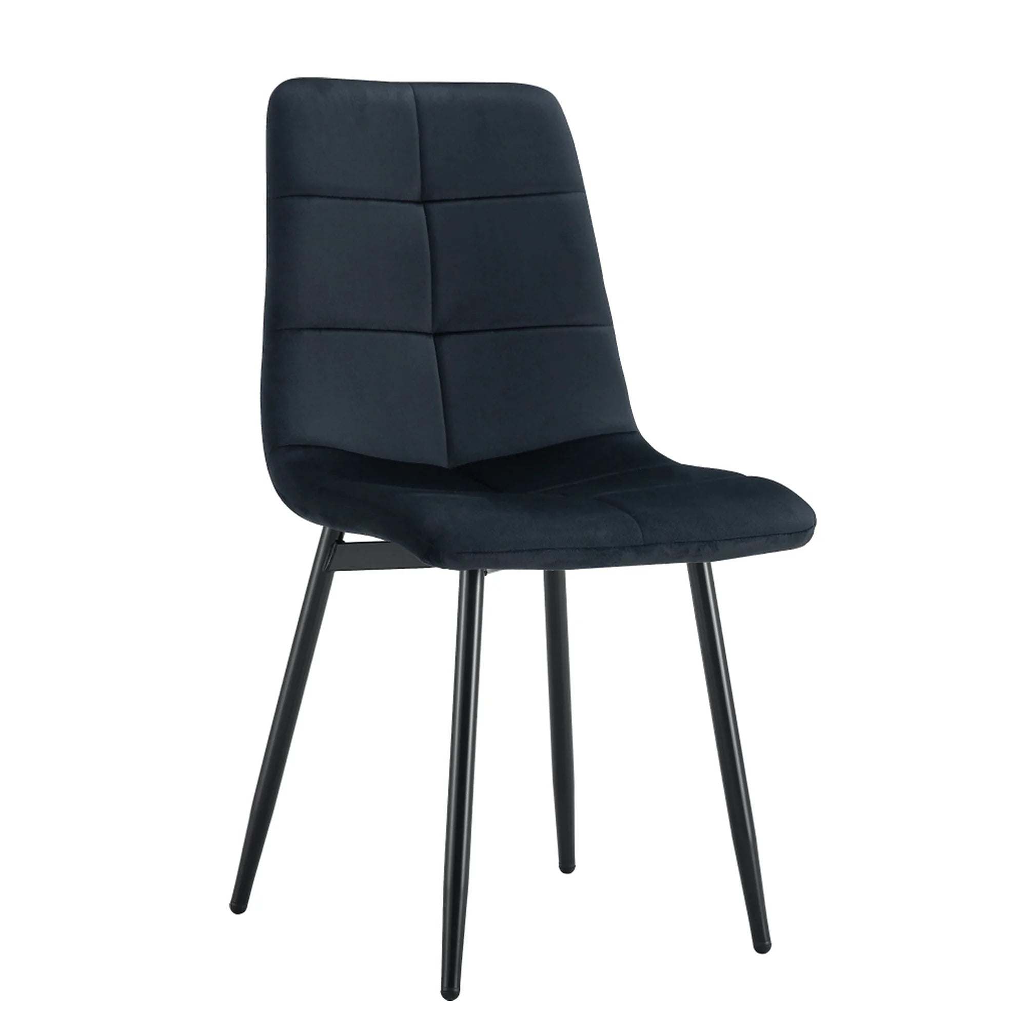 Scaun DAMIA TIP 1, negru, stofa catifelata/metal, 45x58x89 cm