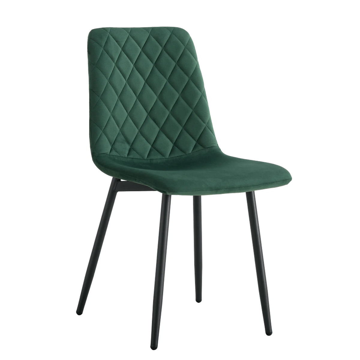 Scaun DAMIA TIP 2, verde smarald/negru, stofa catifelata/metal, 45x58x89 cm