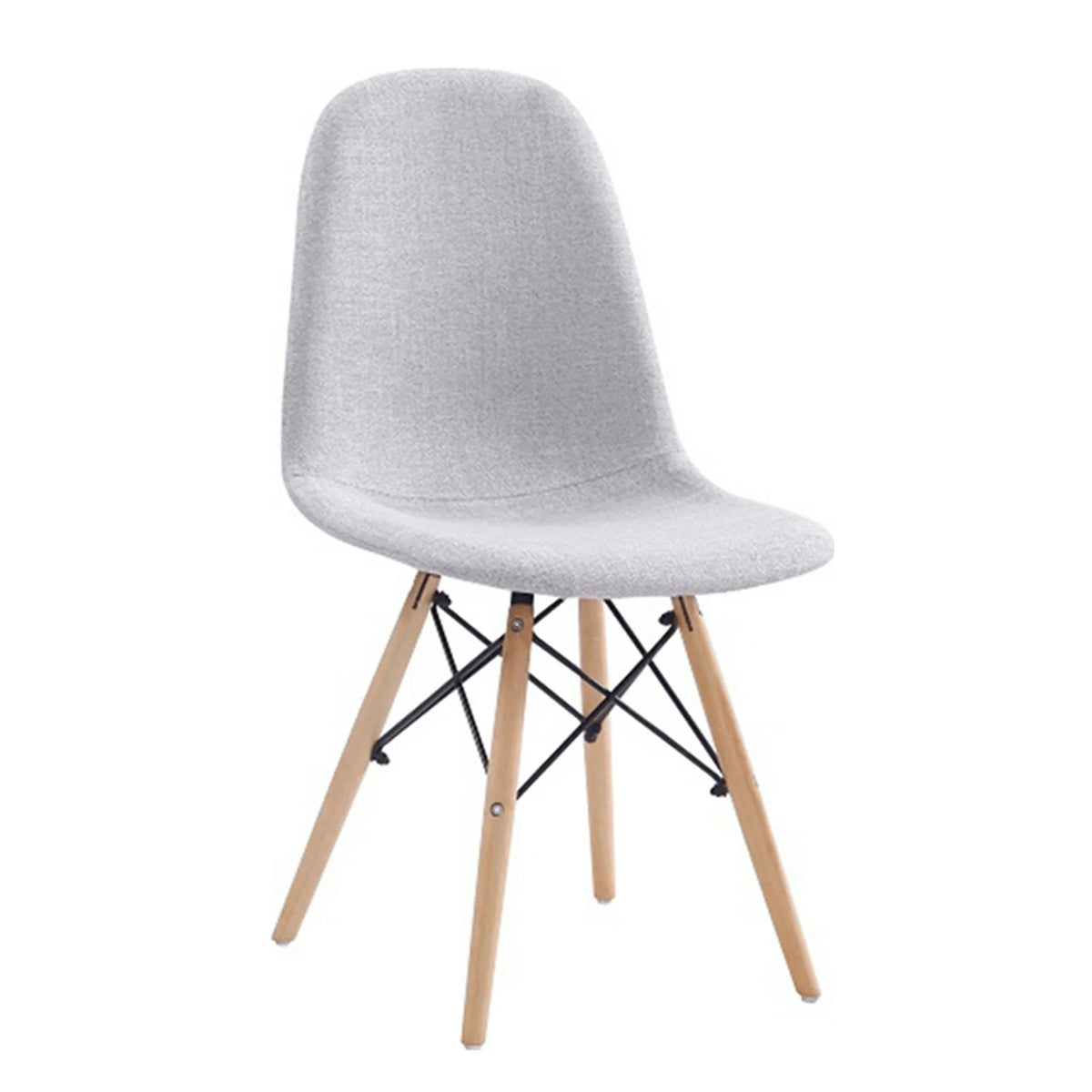 Scaun DARELA NEW, gri deschis/fag, stofa clasica/lemn, 45x51x83 cm