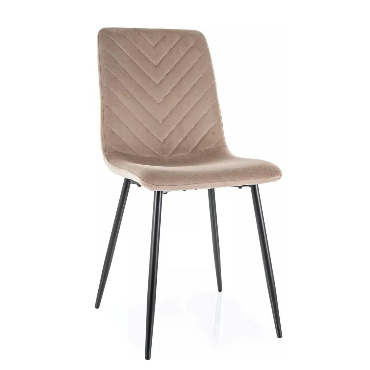 Scaun DAREN, bej inchis - Bluvel 40, stofa catifelata/metal, 45x39x91 cm