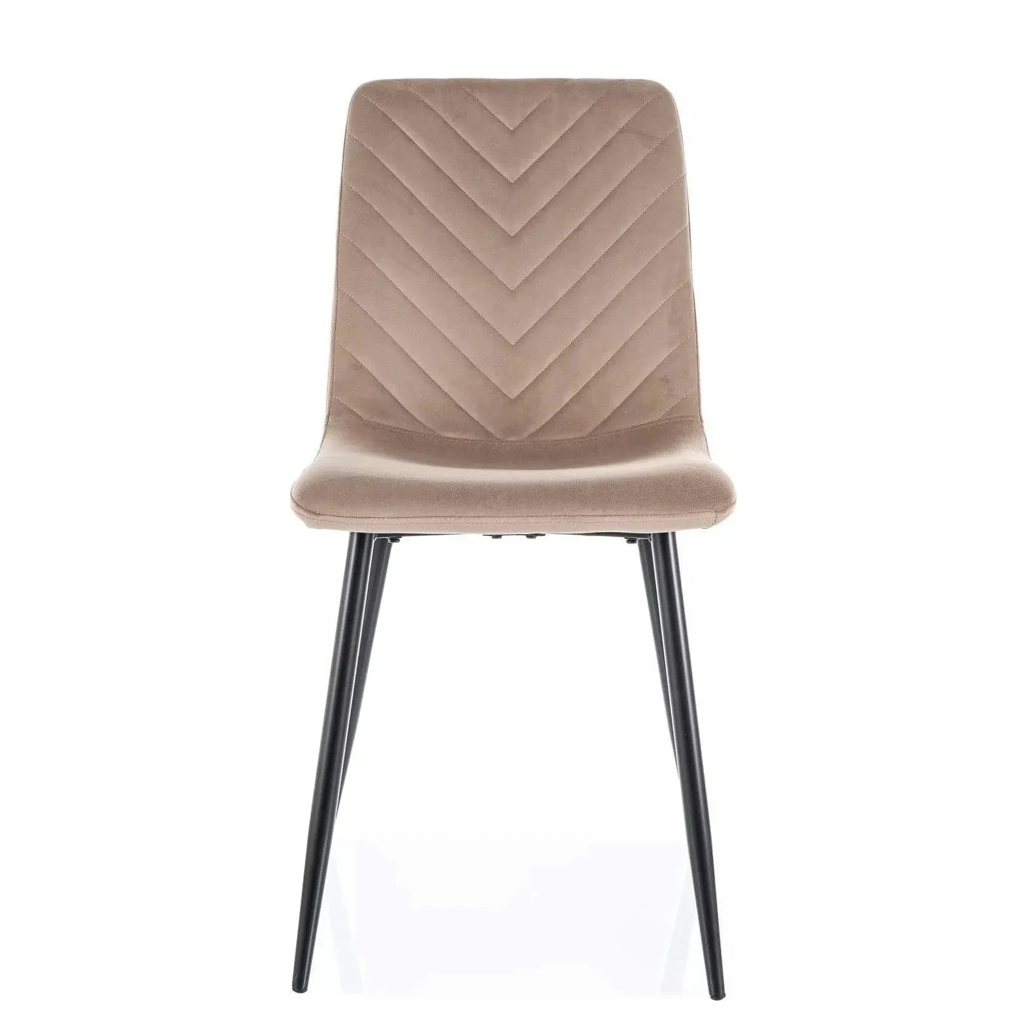 Scaun DAREN, bej inchis - Bluvel 40, stofa catifelata/metal, 45x39x91 cm