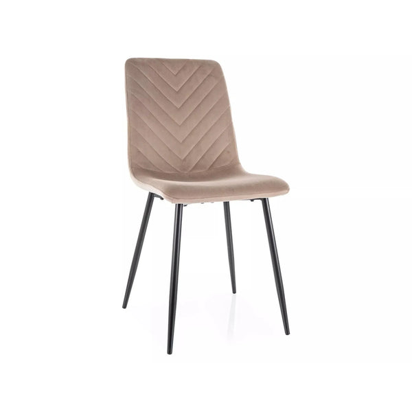 Scaun DAREN, bej inchis - Bluvel 40, stofa catifelata/metal, 45x39x91 cm