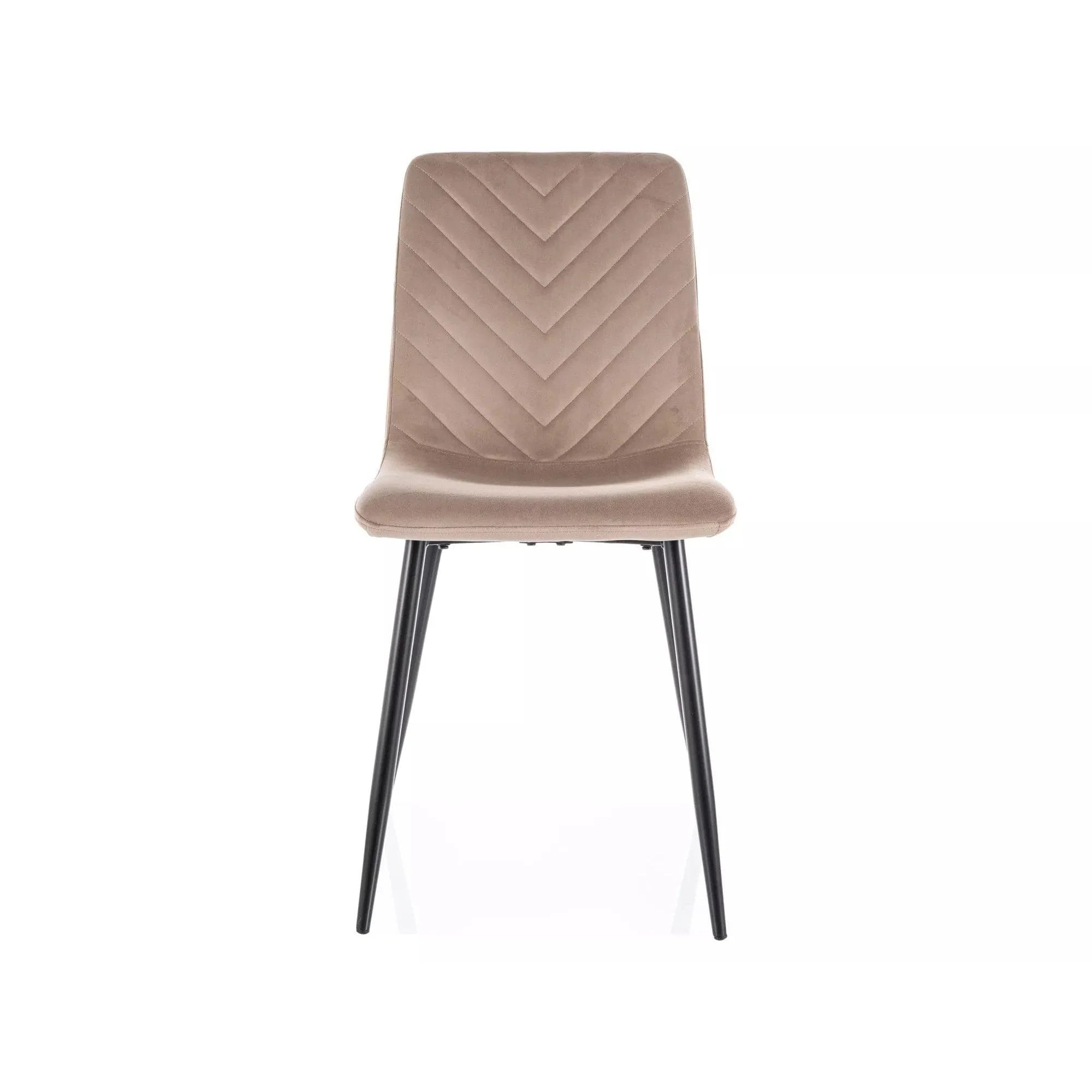 Scaun DAREN, bej inchis - Bluvel 40, stofa catifelata/metal, 45x39x91 cm