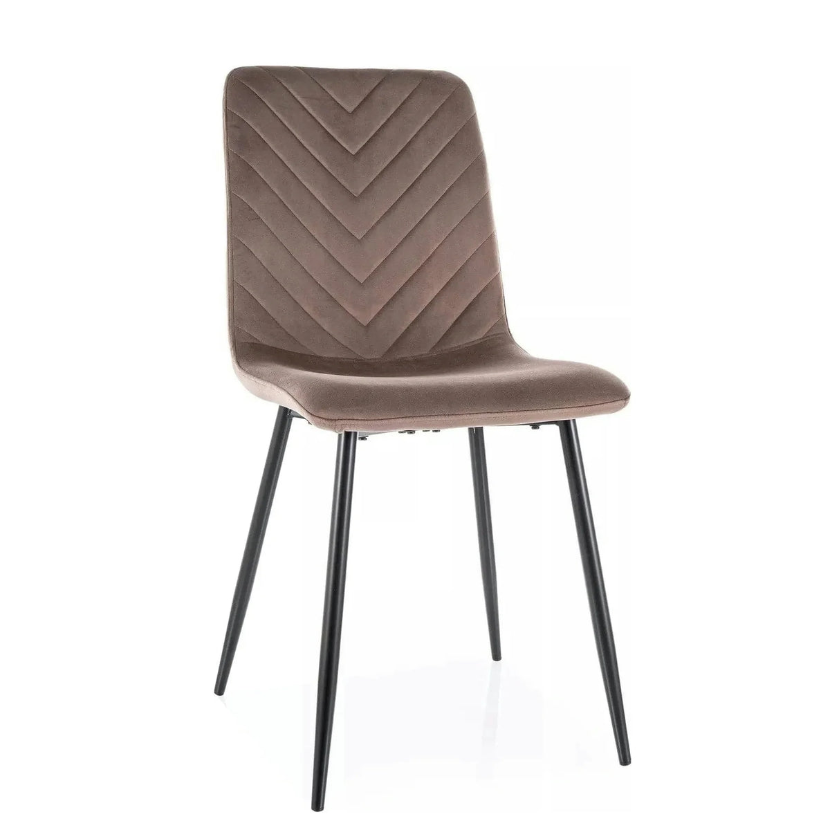 Scaun DAREN, cappuccino - Bluvel 38, stofa catifelata/metal, 45x39x91 cm