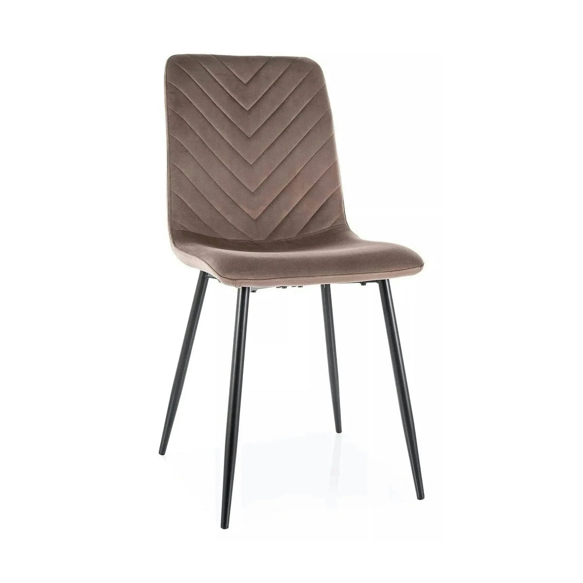 Scaun DAREN, cappuccino - Bluvel 38, stofa catifelata/metal, 45x39x91 cm