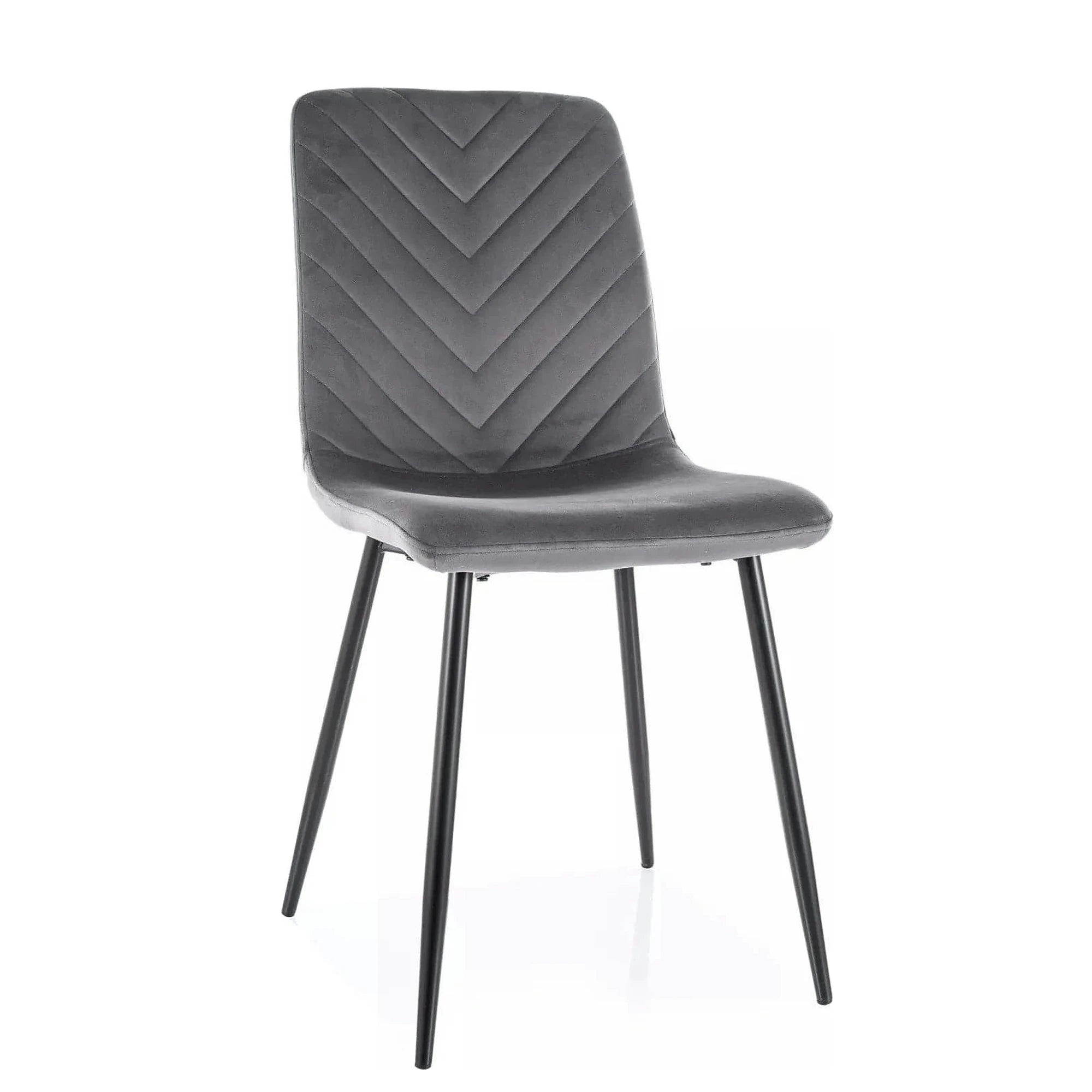 Scaun DAREN, gri - Bluvel 14, stofa catifelata/metal, 45x39x91 cm