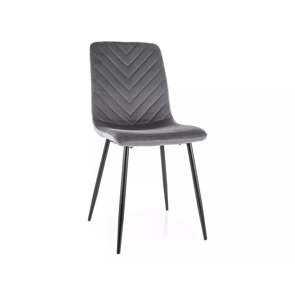 Scaun DAREN, gri - Bluvel 14, stofa catifelata/metal, 45x39x91 cm