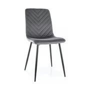 Scaun DAREN, gri - Bluvel 14, stofa catifelata/metal, 45x39x91 cm