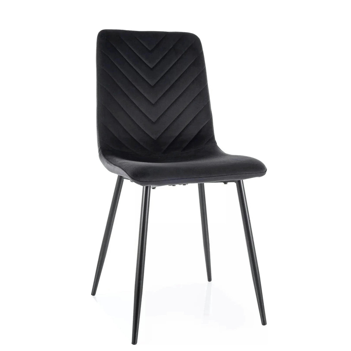 Scaun DAREN, negru - Bluvel 19, stofa catifelata/metal, 45x39x91 cm