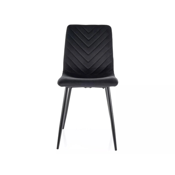 Scaun DAREN, negru - Bluvel 19, stofa catifelata/metal, 45x39x91 cm