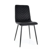 Scaun DAREN, negru - Bluvel 19, stofa catifelata/metal, 45x39x91 cm