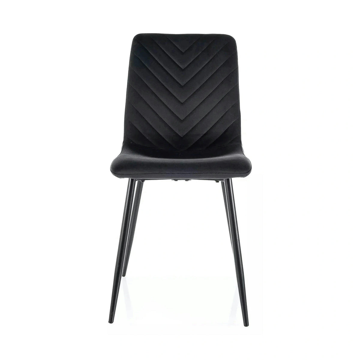 Scaun DAREN, negru - Bluvel 19, stofa catifelata/metal, 45x39x91 cm