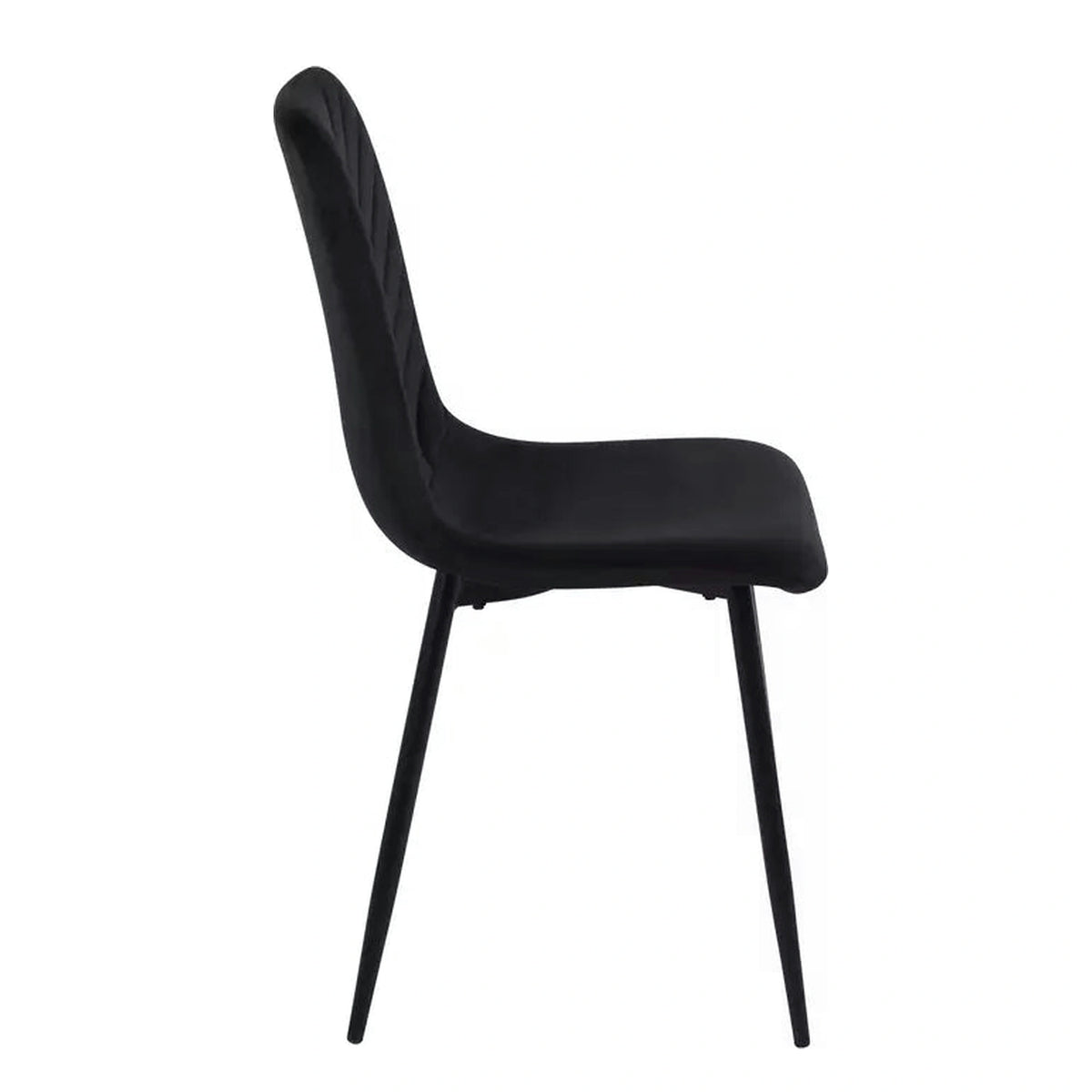 Scaun DAREN, negru - Bluvel 19, stofa catifelata/metal, 45x39x91 cm