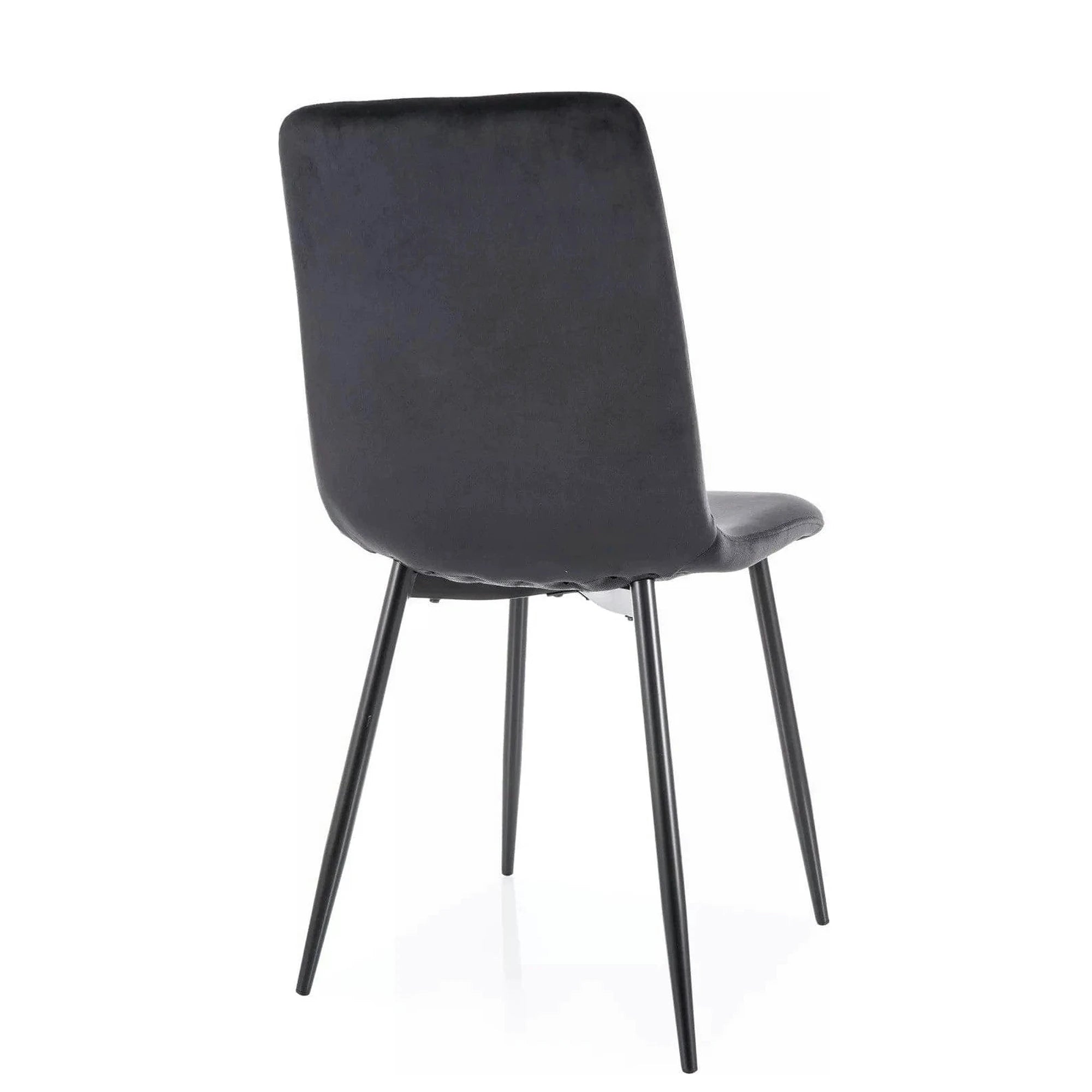 Scaun DAREN, negru - Bluvel 19, stofa catifelata/metal, 45x39x91 cm