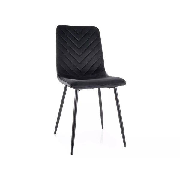 Scaun DAREN, negru - Bluvel 19, stofa catifelata/metal, 45x39x91 cm