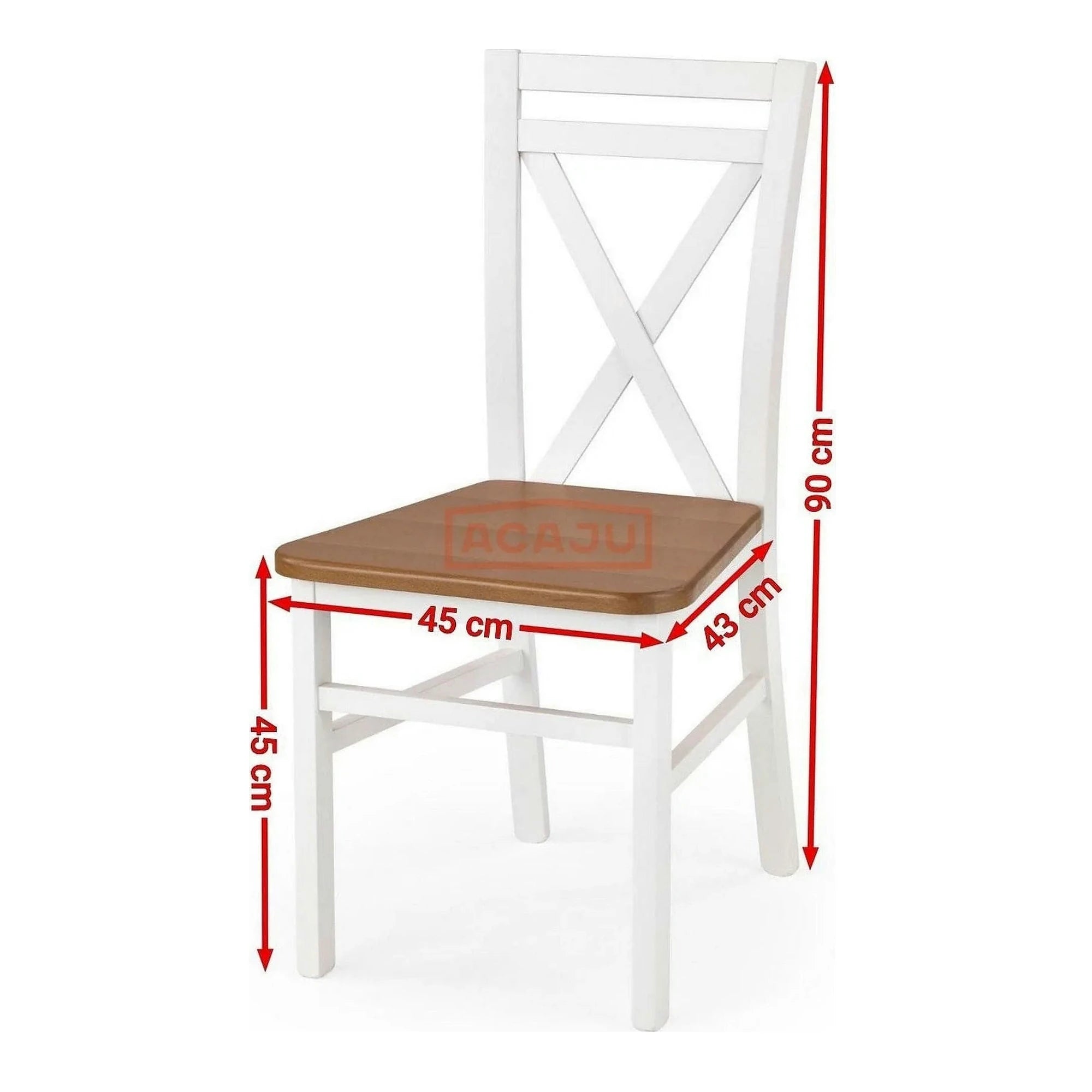 Scaun DARIUSZ 2, stejar sonoma, lemn de fag, 45x43x90 cm